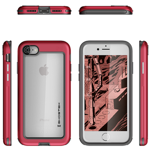 iPhone 7 Case, Ghostek®  Atomic Slim Series  for iPhone 7 Rugged Heavy Duty Case [RED] (Color in image: Pink)
