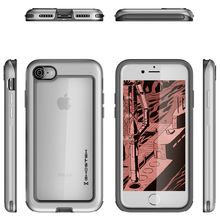 Load image into Gallery viewer, iPhone 7 Case, Ghostek®  Atomic Slim Series  for iPhone 7 Rugged Heavy Duty Case [SILVER] (Color in image: Red)
