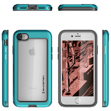 Charger l&#39;image dans la galerie, iPhone 8 Waterproof Case, Ghostek® Atomic Series | Shockproof | Dirt-proof | Snow-proof | | Ultra Fit | [TEAL] (Color in image: Silver)
