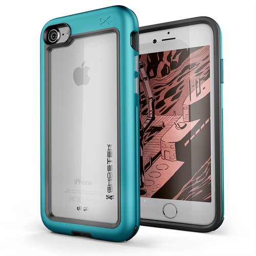 iPhone 8 Waterproof Case, Ghostek® Atomic Series | Shockproof | Dirt-proof | Snow-proof | | Ultra Fit | [TEAL] (Color in image: Teal)