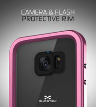 Charger l'image dans la galerie, Galaxy S7 EDGE Waterproof Case, Ghostek Atomic 2.0 Pink Shock/Dirt/Snow Proof | Lifetime Warranty (Color in image: Silver)

