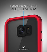 Charger l'image dans la galerie, Galaxy S7 EDGE Waterproof Case, Ghostek Atomic 2.0 Red Shock/Dirt/Snow Proof | Lifetime Warranty (Color in image: Silver)
