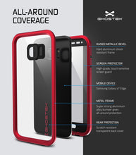 Charger l'image dans la galerie, Galaxy S7 EDGE Waterproof Case, Ghostek Atomic 2.0 Red Shock/Dirt/Snow Proof | Lifetime Warranty (Color in image: Black)
