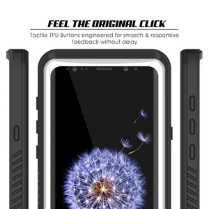 Galaxy S9 Waterproof Case, Punkcase [Extreme Series] [Slim Fit] [IP68 Certified] [Shockproof] [Snowproof] [Dirproof] Armor Cover [White] 