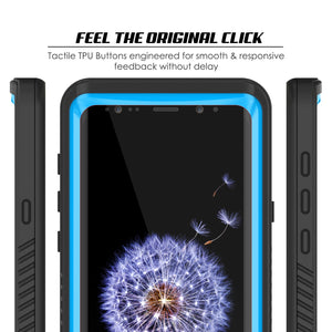 Galaxy S9 Waterproof Case, Punkcase [Extreme Series] [Slim Fit] [IP68 Certified] [Shockproof] [Snowproof] [Dirproof] Armor Cover [Light Blue] 