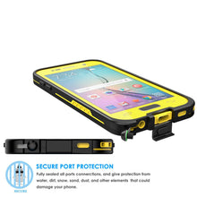 Load image into Gallery viewer, Galaxy S6 Waterproof Case Punkcase SpikeStar Yellow Water/Shock/Dirt/Snow Proof | Lifetime Warranty (Color in image: light blue)
