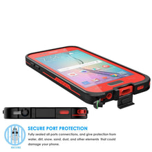 Load image into Gallery viewer, Galaxy S6 Waterproof Case, Punkcase SpikeStar Red Water/Shock/Dirt/Snow Proof | Lifetime Warranty (Color in image: light blue)
