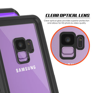 Galaxy S9 Waterproof Case, Punkcase [Extreme Series] [Slim Fit] [IP68 Certified] [Shockproof] [Snowproof] [Dirproof] Armor Cover W/ Built In Screen Protector for Samsung Galaxy S9 [Purple] (Color in image: Black)