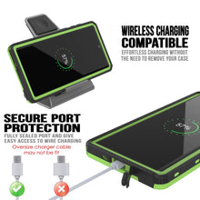 Load image into Gallery viewer, PunkCase Galaxy Note 10 Waterproof Case, [KickStud Series] Armor Cover [Light-Green] (Color in image: Black)
