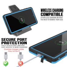 Charger l&#39;image dans la galerie, PunkCase Galaxy Note 10+ Plus Waterproof Case, [KickStud Series] Armor Cover [Light-Blue] (Color in image: Black)
