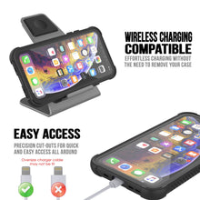 Charger l&#39;image dans la galerie, PunkCase iPhone 11 Case, [Spartan Series] Clear Rugged Heavy Duty Cover W/Built in Screen Protector [Black] (Color in image: teal)
