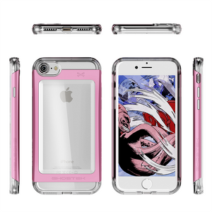 iPhone 7 Case, Ghostek  Cloak 2.0 Pink Series w/ ExplosionProof Screen Protector | Aluminum Frame (Color in image: Red)
