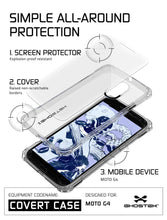 Load image into Gallery viewer, Moto G4 Case, Ghostek Covert Clear Series | Clear TPU | Explosion-Proof Screen Protector | Ultra Fit (Color in image: Rose Pink)
