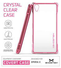 Load image into Gallery viewer, Xperia X Case, Ghostek® Covert Rose Pink  | Clear TPU | Warranty | Screen Protector | Ultra Fit (Color in image: Clear)
