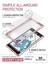 Load image into Gallery viewer, Xperia X Case, Ghostek® Covert Peach Seriesr | Clear TPU | Warranty | Screen Protector | Ultra Fit (Color in image: Dark Gray)
