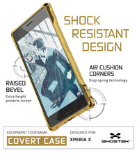 Load image into Gallery viewer, Xperia X Case, Ghostek® Covert Gold Series | Clear TPU | Warranty | Screen Protector | Ultra Fit (Color in image: Dark Gray)
