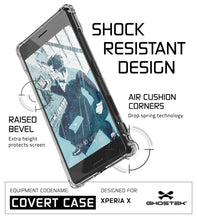 Load image into Gallery viewer, Xperia X Case, Ghostek® Covert Clear Series | Clear TPU | Warranty | Screen Protector | Ultra Fit (Color in image: Gold)
