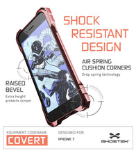 Load image into Gallery viewer, iPhone 7 Case, Ghostek® Covert Rose Pink, Premium Impact Protective Armor | Warranty (Color in image: teal)
