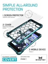 Load image into Gallery viewer, iPhone 7 Case, Ghostek® Covert Teal, Premium Impact Protective Armor | Lifetime Warranty Exchange (Color in image: clear)
