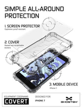 Charger l&#39;image dans la galerie, iPhone 8 Case, Ghostek® Covert Clear, Premium Impact Protective Armor | Lifetime Warranty Exchange (Color in image: rose pink)
