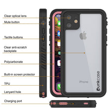 Charger l&#39;image dans la galerie, iPhone 11 Waterproof Case, Punkcase [Extreme Series] Armor Cover W/ Built In Screen Protector [Pink] (Color in image: Black)
