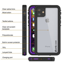 Charger l&#39;image dans la galerie, iPhone 11 Waterproof Case, Punkcase [Extreme Series] Armor Cover W/ Built In Screen Protector [Purple] (Color in image: Light Blue)
