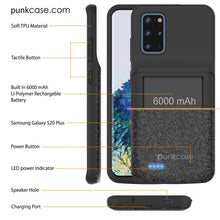 Charger l&#39;image dans la galerie, PunkJuice S20+ Plus Battery Case Patterned Black - Fast Charging Power Juice Bank with 6000mAh (Color in image: Patterned Blue)
