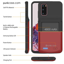 Charger l&#39;image dans la galerie, PunkJuice S20 Battery Case Red - Fast Charging Power Juice Bank with 4800mAh (Color in image: Patterned Blue)
