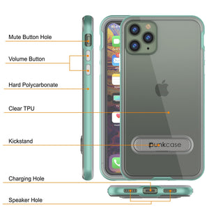 iPhone 12 Pro Max Case, PUNKcase [LUCID 3.0 Series] [Slim Fit] Protective Cover w/ Integrated Screen Protector [Teal] (Color in image: Black)