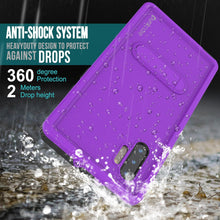 Load image into Gallery viewer, PunkCase Galaxy Note 10 Waterproof Case, [KickStud Series] Armor Cover [Purple] (Color in image: Light Blue)
