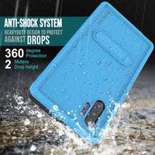 Charger l&#39;image dans la galerie, PunkCase Galaxy Note 10+ Plus Waterproof Case, [KickStud Series] Armor Cover [Light-Blue] (Color in image: Teal)
