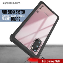 Charger l&#39;image dans la galerie, PunkCase Galaxy S20 Case, [Spartan Series] Clear Rugged Heavy Duty Cover W/Built in Screen Protector [Black] (Color in image: white)
