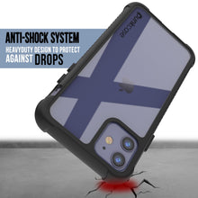 Charger l&#39;image dans la galerie, PunkCase iPhone 11 Case, [Spartan Series] Clear Rugged Heavy Duty Cover W/Built in Screen Protector [Black] (Color in image: light green)
