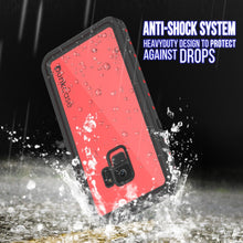 Load image into Gallery viewer, Galaxy S9 Waterproof Case PunkCase StudStar Red Thin 6.6ft Underwater IP68 Shock/Snow Proof (Color in image: black)
