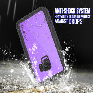 Galaxy S9 Waterproof Case PunkCase StudStar Purple Thin 6.6ft Underwater IP68 Shock/Snow Proof (Color in image: red)