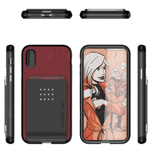 Load image into Gallery viewer, iPhone X Case, Ghostek Exec 2 Series for iPhone X / iPhone Pro Protective Wallet Case [RED] (Color in image: Brown)
