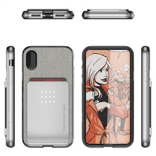 Load image into Gallery viewer, iPhone X Case, Ghostek Exec 2 Series for iPhone X / iPhone Pro Protective Wallet Case [Silver] (Color in image: Purple)
