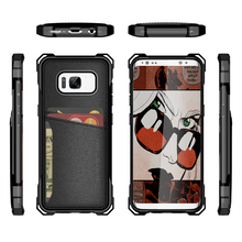 Load image into Gallery viewer, Galaxy S8 Wallet Case, Ghostek Exec Black Series | Slim Armor Hybrid Impact Bumper | TPU PU Leather Credit Card Slot Holder Sleeve Cover (Color in image: Gold)
