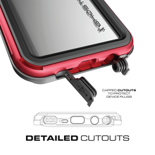 Load image into Gallery viewer, Galaxy S8 Plus Waterproof Case, Ghostek Atomic 3 Series| Underwater | Shockproof | Dirt-proof | Snow-proof | Aluminum Frame | Ultra Fit | (Red) (Color in image: Black)
