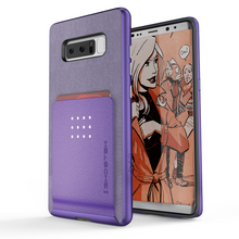 Load image into Gallery viewer, Galaxy Note 8 Case, Ghostek Exec 2 Slim Hybrid Impact Wallet Case for Samsung Galaxy Note 8 Armor | Purple (Color in image: Purple)
