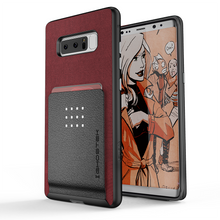 Load image into Gallery viewer, Galaxy Note 8 Case, Ghostek Exec 2 Slim Hybrid Impact Wallet Case for Samsung Galaxy Note 8 Armor | Red (Color in image: Red)
