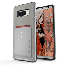 Load image into Gallery viewer, Galaxy Note 8 Case, Ghostek Exec 2 Slim Hybrid Impact Wallet Case for Samsung Galaxy Note 8 Armor | Silver (Color in image: Silver)
