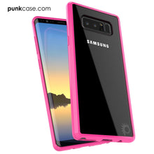 Charger l&#39;image dans la galerie, Galaxy Note 8 Case, PUNKcase [LUCID 2.0 Series] [Slim Fit] Armor Cover w/Integrated Anti-Shock System &amp; Screen Protector [Pink] (Color in image: Clear)
