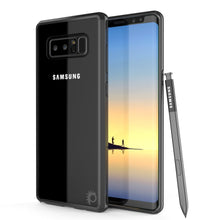 Load image into Gallery viewer, Galaxy Note 8 Case, PUNKcase [LUCID 2.0 Series] [Slim Fit] [Clear Back] Armor Cover w/Integrated Anti-Shock System &amp; Screen Protector [Black] (Color in image: Clear)
