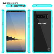 Load image into Gallery viewer, Galaxy Note 8 Case, PUNKcase [LUCID 2.0 Series] [Slim Fit] Armor Cover w/Integrated Anti-Shock System &amp; Screen Protector [Teal] (Color in image: Clear)
