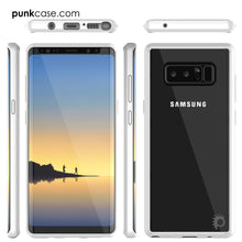 Charger l&#39;image dans la galerie, Galaxy Note 8 Case, PUNKcase [LUCID 2.0 Series] [Slim Fit] Armor Cover w/Integrated Anti-Shock System &amp; Screen Protector [White] (Color in image: Crystal Black)
