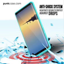 Load image into Gallery viewer, Galaxy Note 8 Case, PUNKcase [LUCID 2.0 Series] [Slim Fit] Armor Cover w/Integrated Anti-Shock System &amp; Screen Protector [Teal] (Color in image: Crystal Black)
