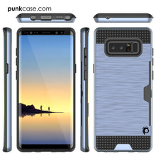 Load image into Gallery viewer, Galaxy Note 8 Case, PUNKcase [SLOT Series] Slim Fit  Samsung Note 8 [Navy] (Color in image: Silver)
