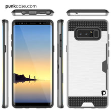 Load image into Gallery viewer, Galaxy Note 8 Case, PUNKcase [SLOT Series] Slim Fit  Samsung Note 8 [Silver] (Color in image: White)
