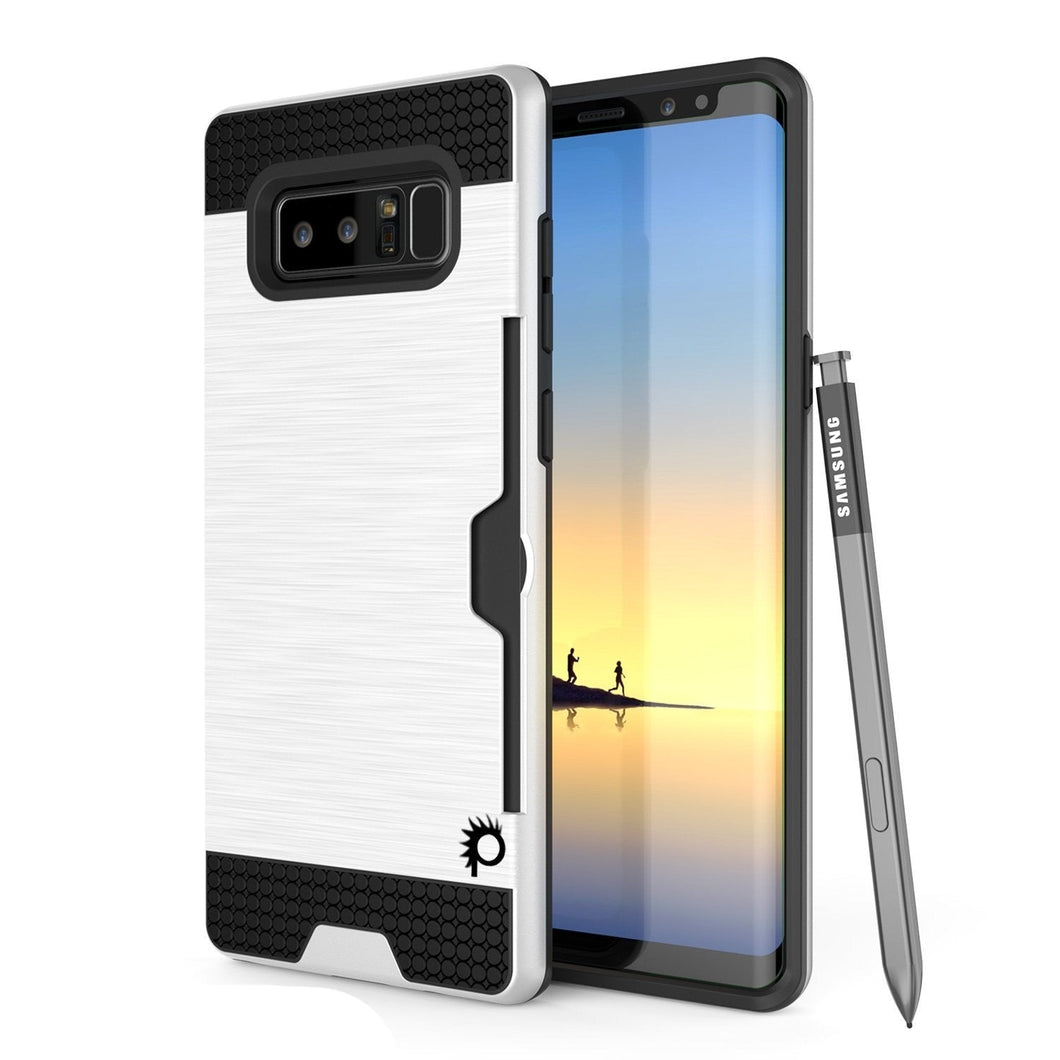 Galaxy Note 8 Case, PUNKcase [SLOT Series] Slim Fit  Samsung Note 8 [White] (Color in image: White)